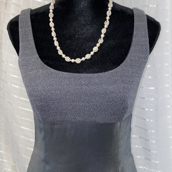 ✨Sexy Silver Kay Unger Silk Dress Size 10 - Picture 2 of 16